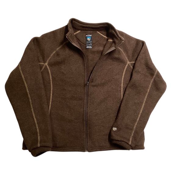 Kuhl Alpaca Fleece Full Zip Jacket in brown - Picture 4 of 9